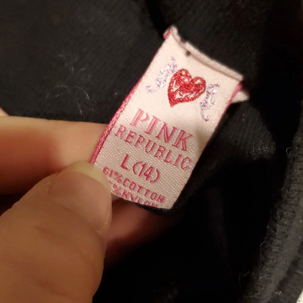 Pink Republic Girls‎ Black Sweater Footless Tights Size 14 and 16